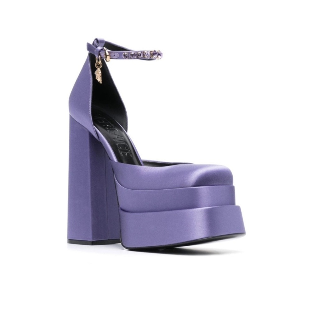 Versace Purple Platform Heels